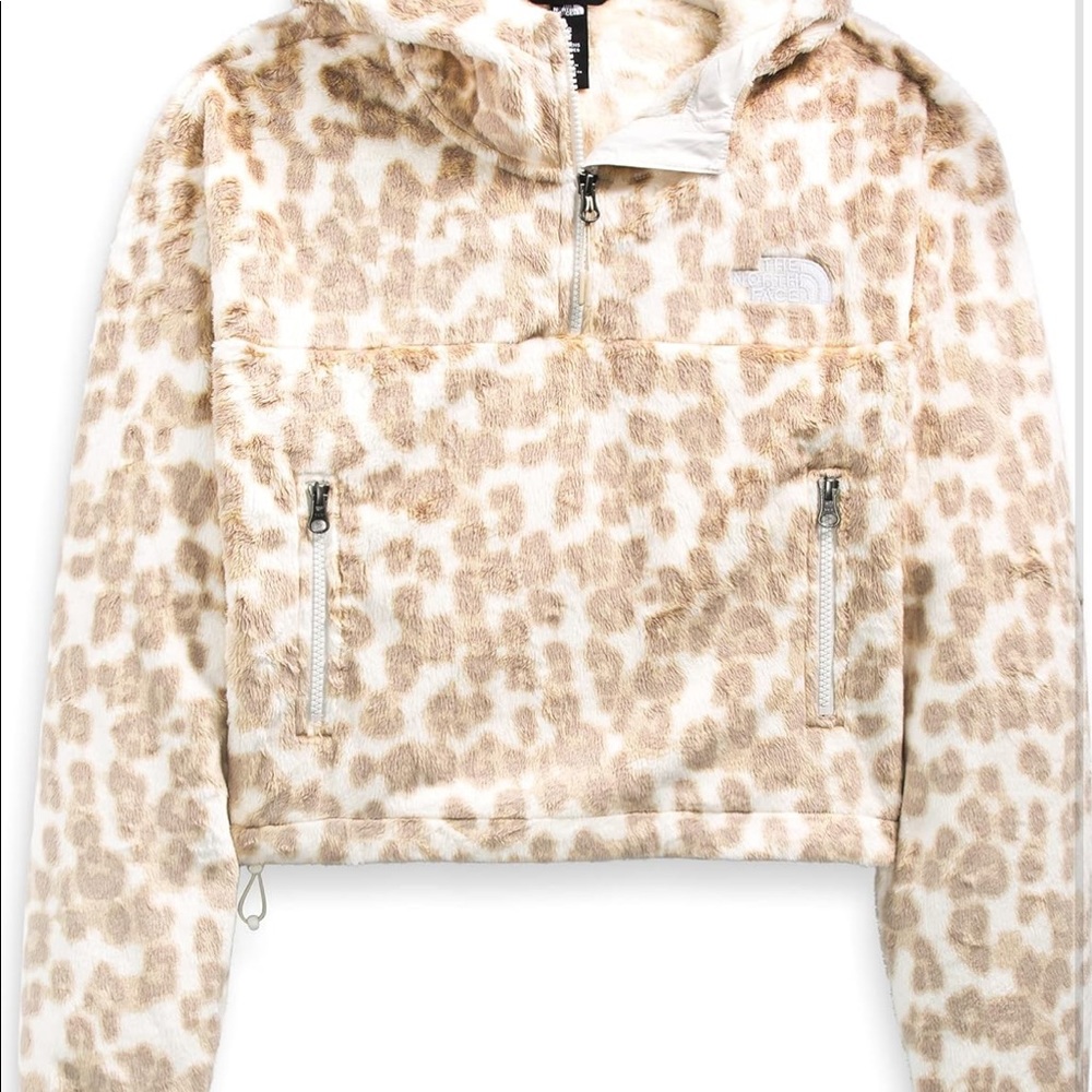 Brand new leopard crop north face zip hoodie